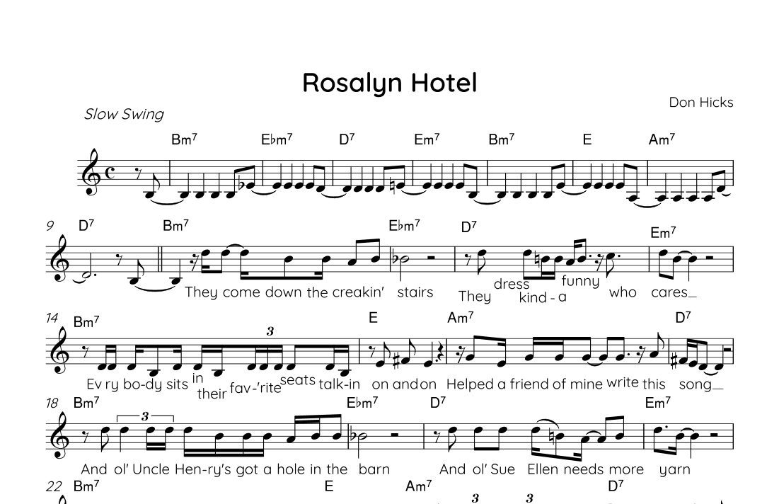 Rosalyn Hotel (arr. Robert Hart)