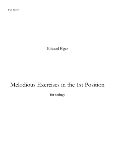Melodious Exercises in the 1st Position, for 2 violins & 2 violas (arr. Cornelis Jordaan)