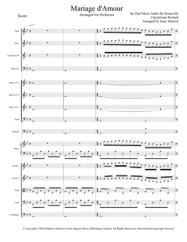 Mariage D'amour (arr. Isaac Moreira)
