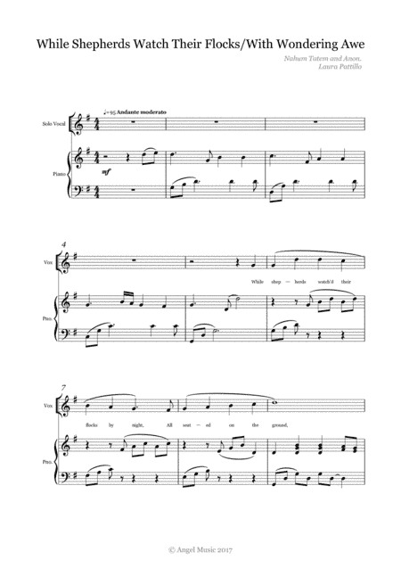 While Shepherds Watched Their Flocks/With Wondering Awe (arr. Laura Pattillo)