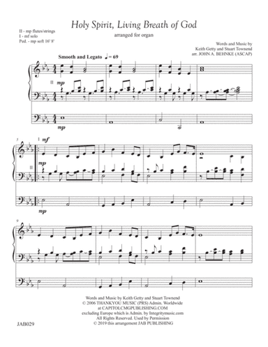Holy Spirit, Living Breath Of God (arr. John A. Behnke)