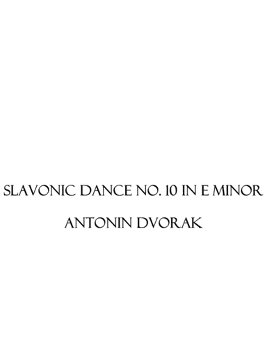 Slavonic dance No 10 in e minor - trio (arr. W. Abou Diab)