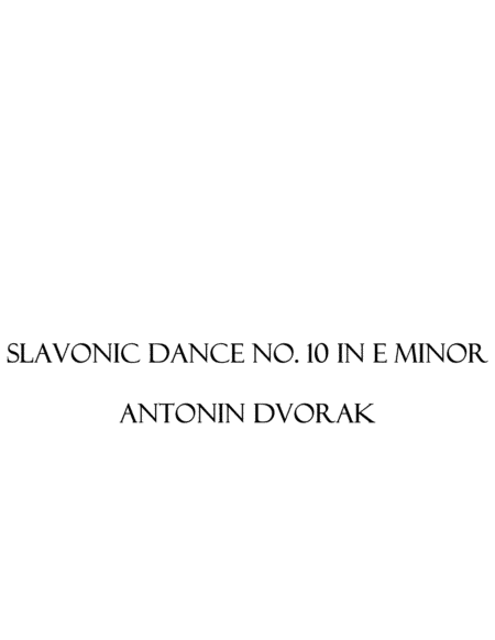Slavonic dance No 10 in e minor - trio (arr. W. Abou Diab)