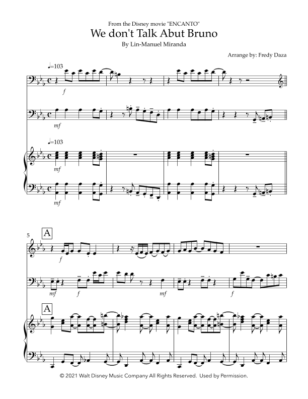 We Don't Talk About Bruno (arr. Fredy Daza)