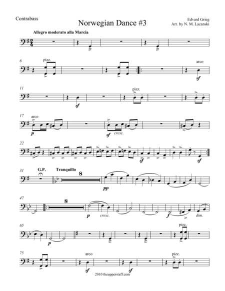 Norwegian Dance #3 (arr. Nick Lacanski)