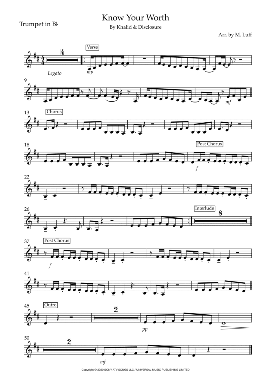Know Your Worth (arr. Matt Luff)