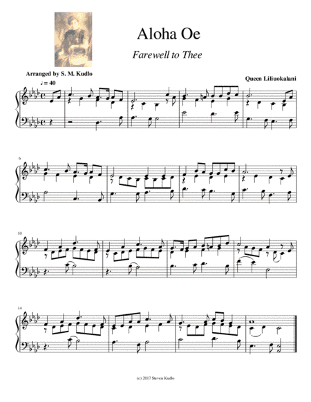Aloha Oe (arr. Steven Kudlo)