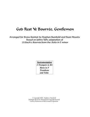 God Rest Ye Bourrée, Gentlemen (arr. Stephen Rumbold and Dean Mounts)