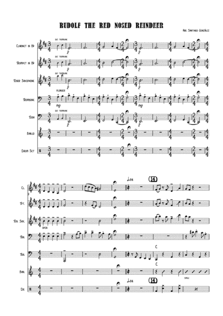 Rudolph The Red-nosed Reindeer (arr. Santiago Gonzalez Diaz)
