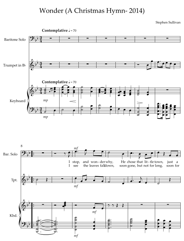 Wonder- a Christmas Hymn (2014/2022)