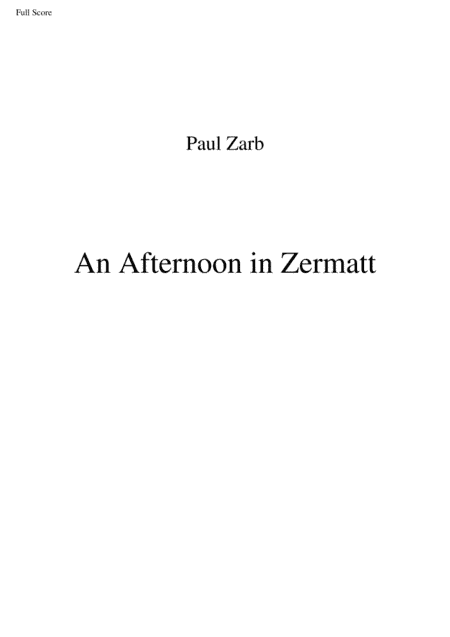 An Afternoon in Zermatt