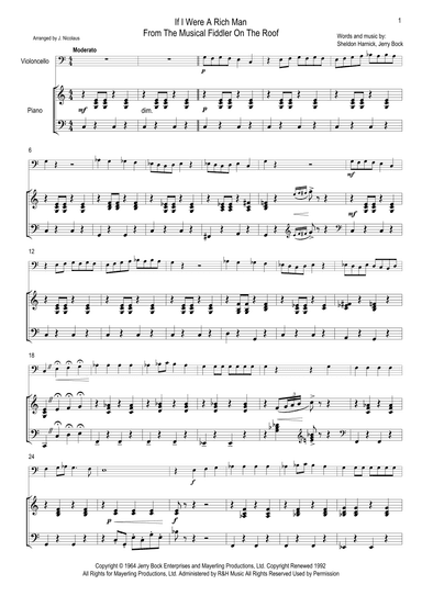 If I Were A Rich Man (arr. John Nicolaus)
