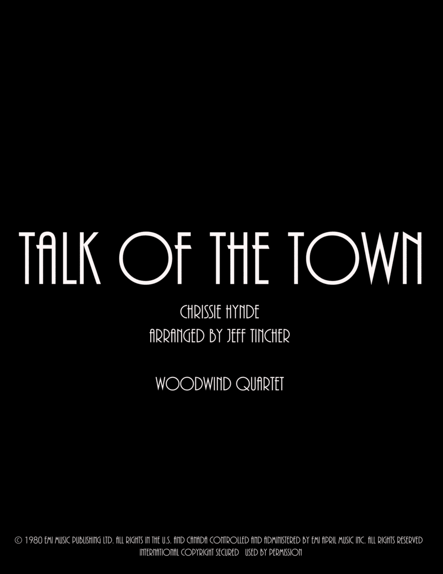 Talk Of The Town (arr. Jeff Tincher)