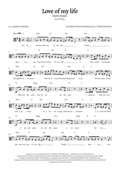 Love Of My Life (arr. Clarice Pereira)
