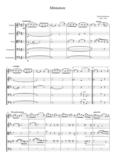 Miniature (arr. A.G.)