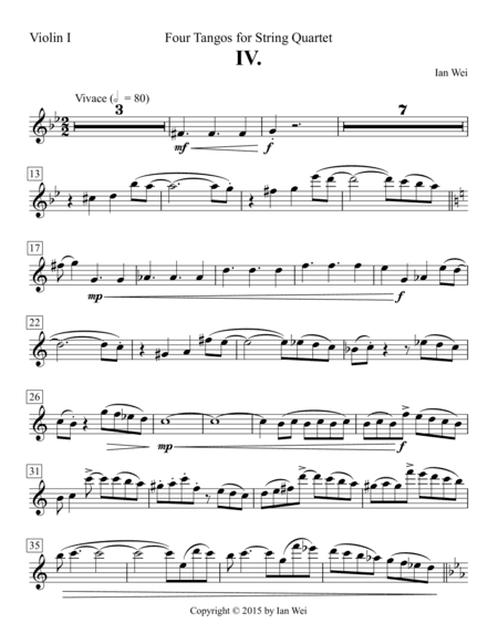 Four Tangos for String Quartet - IV