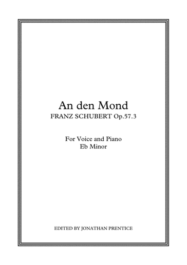 An den Mond - Schubert Op.57 (Eb Minor) (arr. Jonathan Prentice)