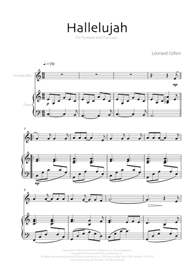 Hallelujah (arr. Robin Hood Editions)