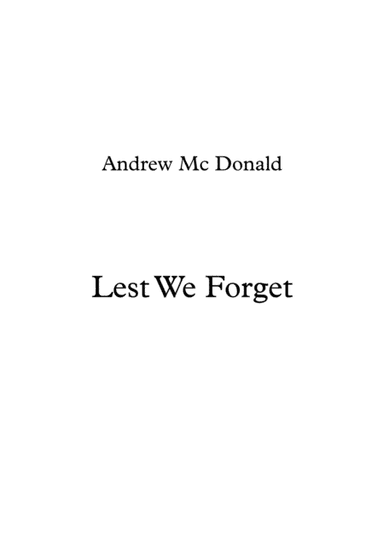 Lest We Forget