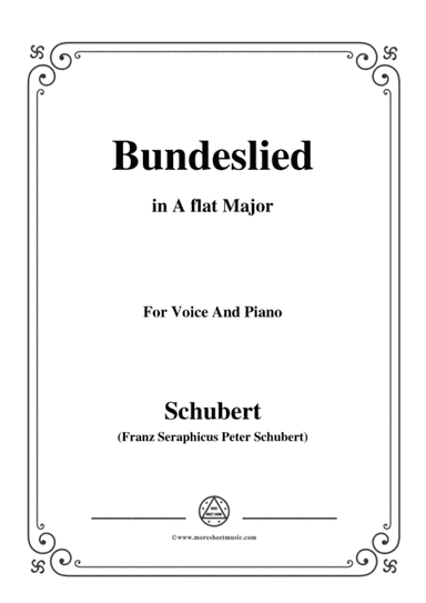 Schubert-Bundeslied,in A flat Major,for Voice&Piano (arr. MSM)