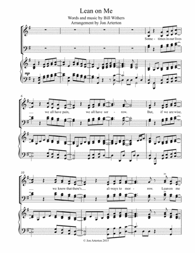 Lean On Me (arr. Jon Arterton)