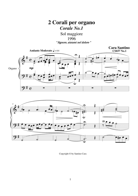 2 Chorales for organ