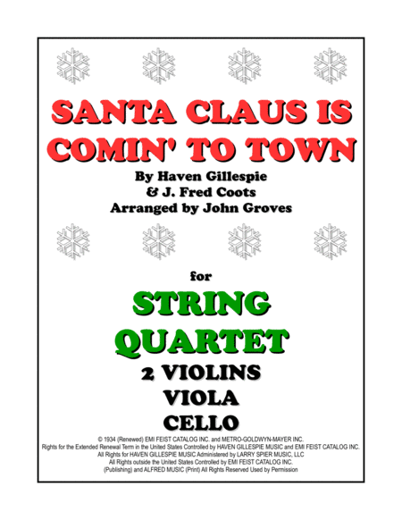 Santa Claus Is Comin' To Town (arr. John Groves)
