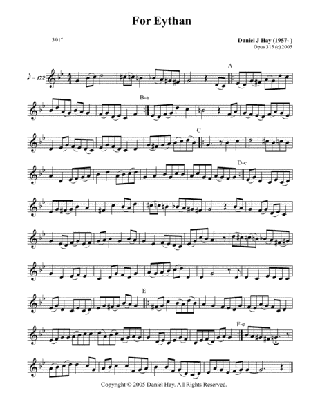 Eythan (Opus 315) (Treble Solo)
