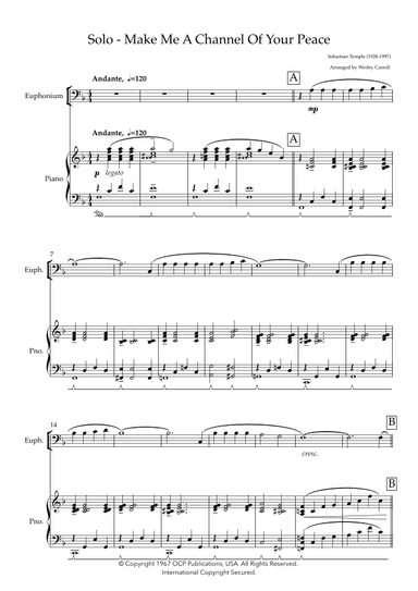 Make Me A Channel Of Your Peace (prayer Of St. Francis) (arr. Wesley Carroll)
