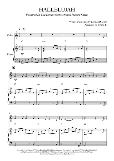 Hallelujah (arr. Bruna T.)