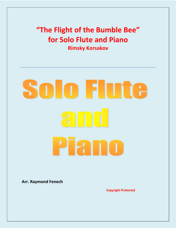 The Flight of the Bumble Bee - Rimsky Korsakov - for Flute and Piano (arr. Raymond Fenech)