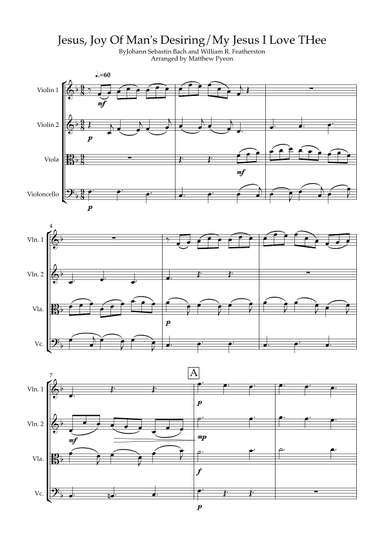 Jesus, Joy Of Man's Desiring/My Jesus I Love Thee (arr. Matthew pyeon)