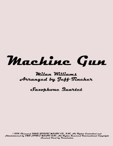 Machine Gun (arr. Jeff TInchei)