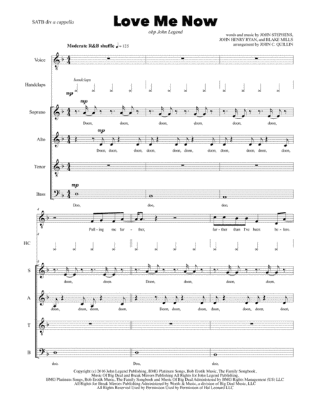 Love Me Now (arr. John C. Quillin)