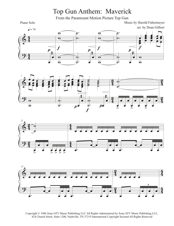 Top Gun Anthem (arr. Dean Gilbert)