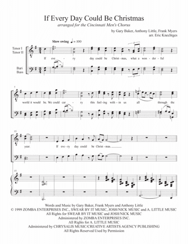 If Every Day Could Be Christmas (arr. Eric Knechtges)