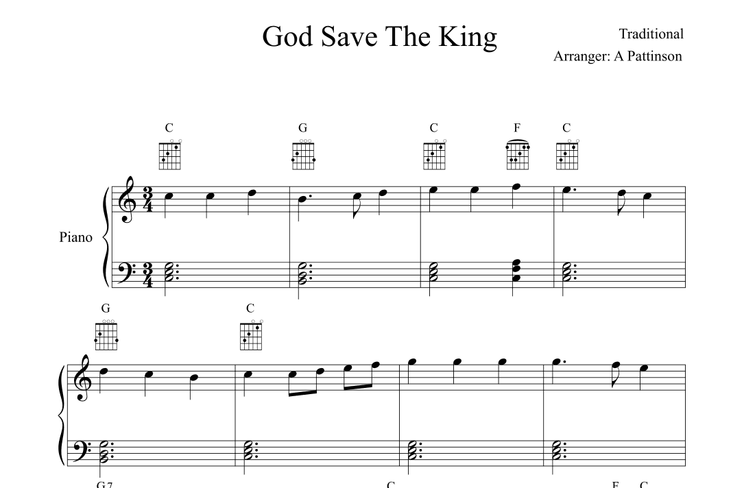 God Save The King (arr. Andrew Pattinson)
