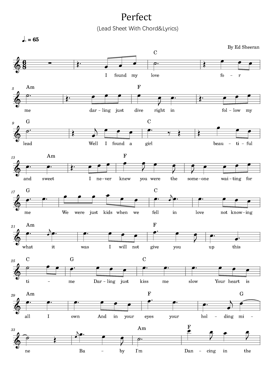 Perfect (arr. poon)