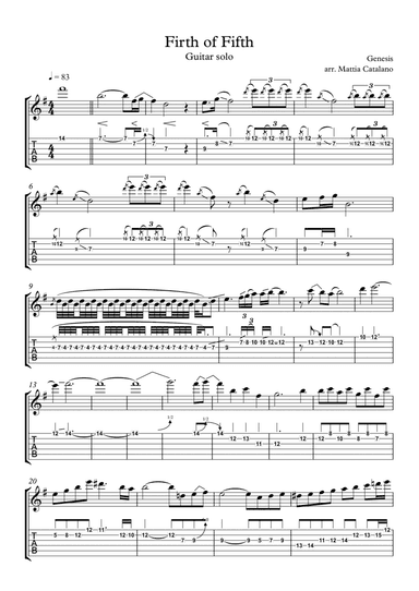 Firth Of Fifth (arr. Mattia Catalano)