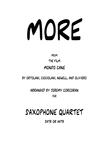 More (ti Guarderò Nel Cuore) (arr. Jeremy Corcoran)