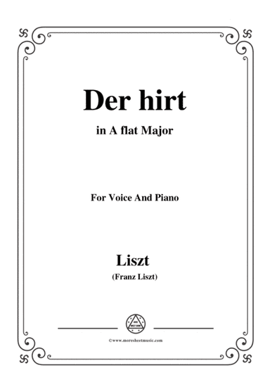 Liszt-Der hirt in A flat Major,for Voice and Piano (arr. MSM)