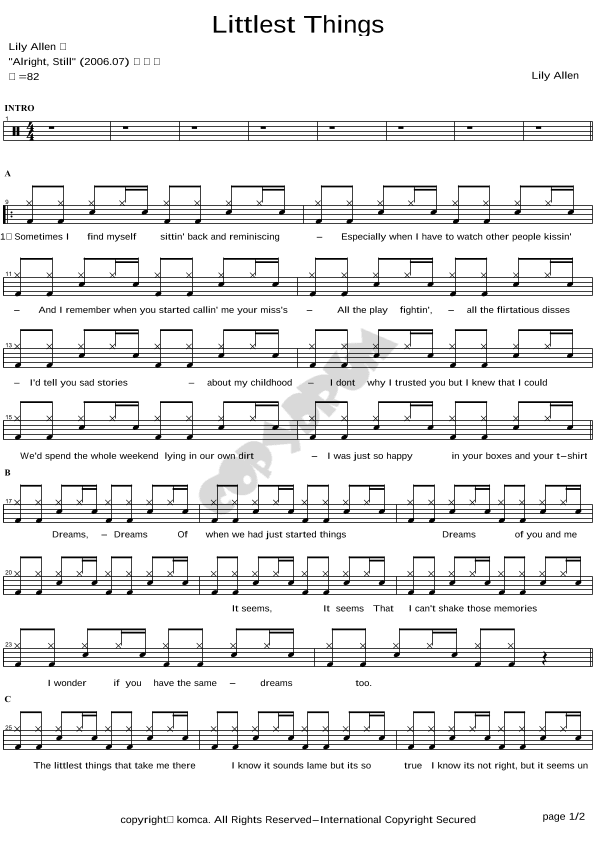 Littlest Things (arr. COPYDRUM)