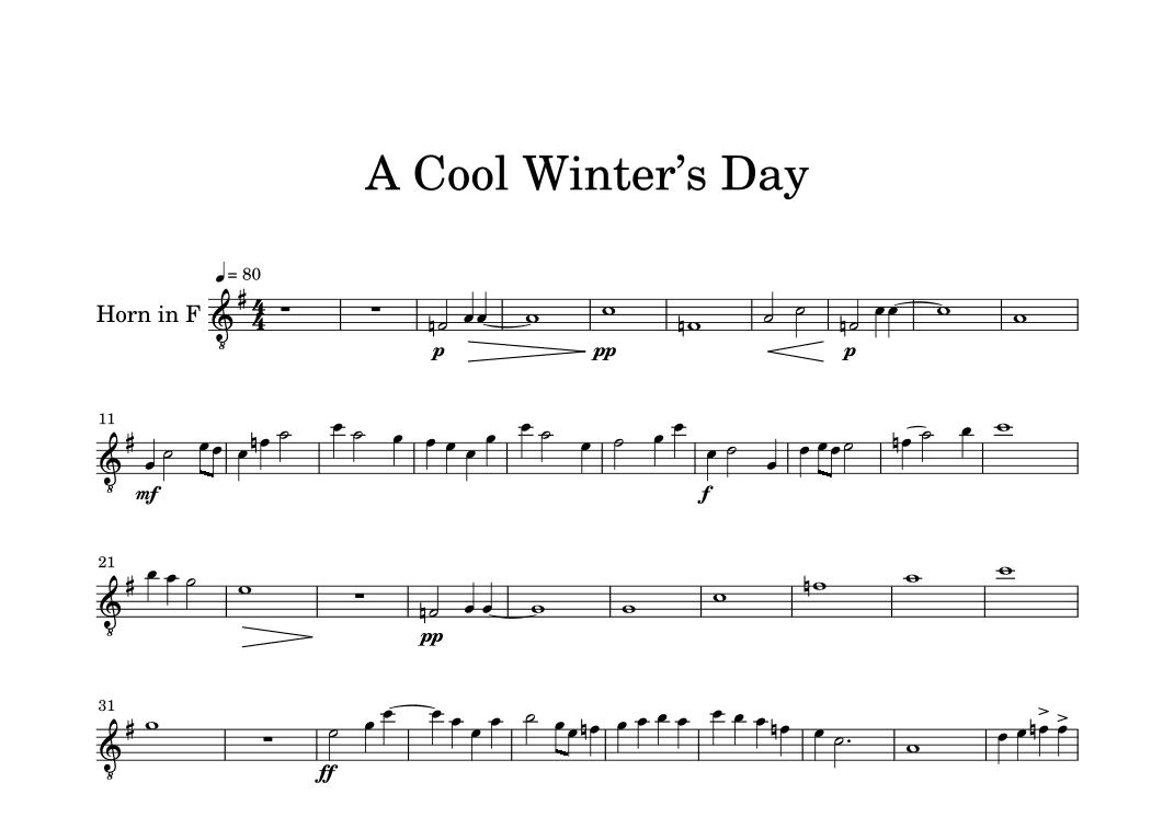A Cool Winter’s Day- Horn in F Part