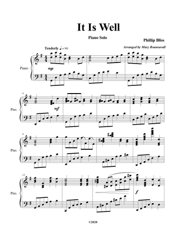 It Is Well (arr. Mary Rounsavall)