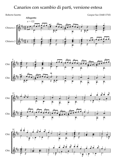 Canarios (arr. Roberto Saretto, Irio Zenatti)