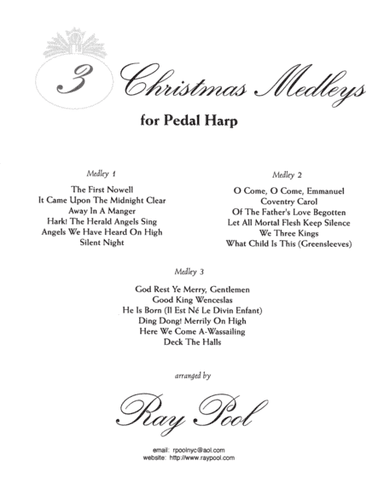 Three Christmas Medleys for Pedal Harp (arr. Ray Pool)