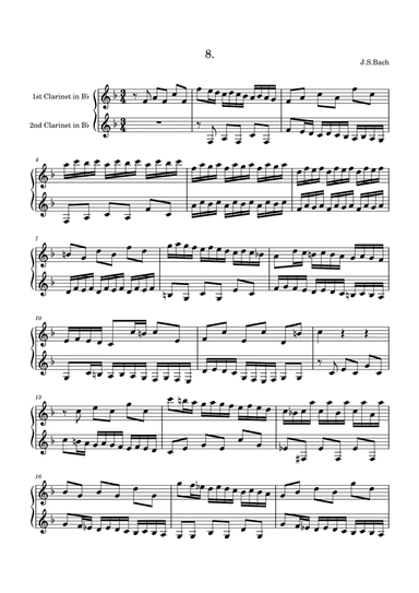 Bach: Invention 8 for two clarinets (arr. Saho Omukai)