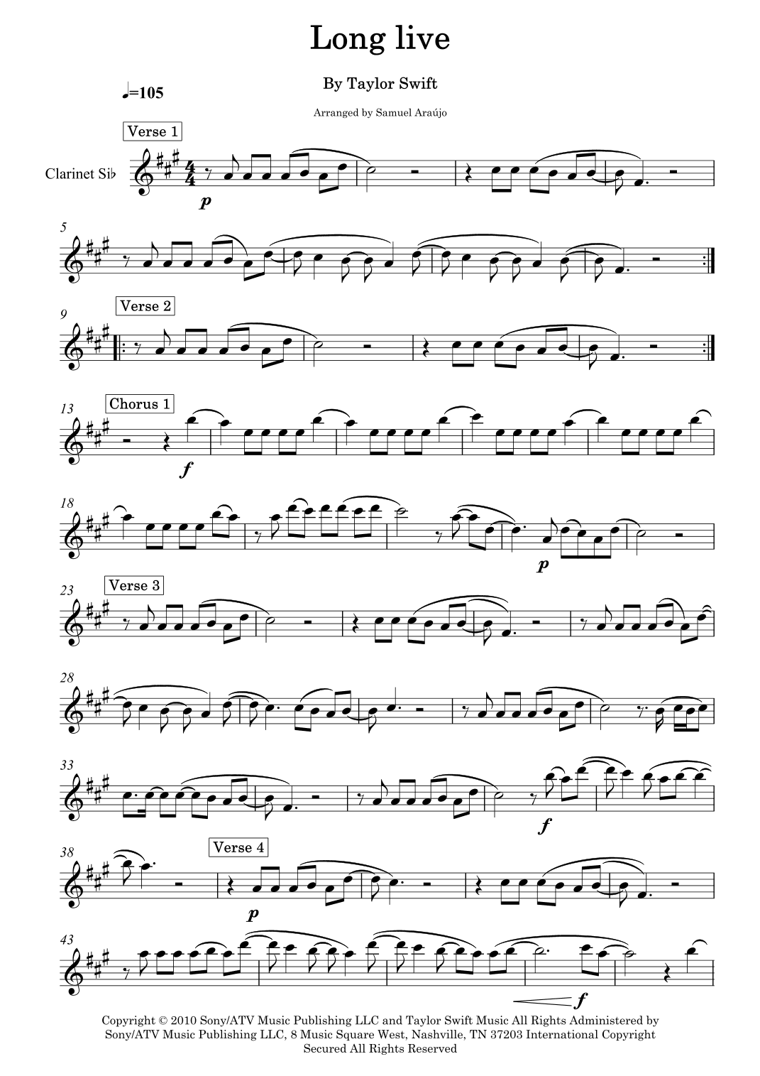 Long Live (arr. Saa composition)