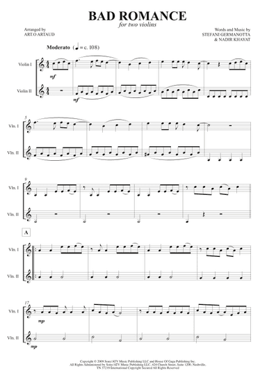 Bad Romance (arr. Art.o Artaud)