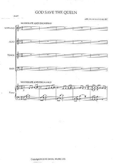 God Save The Queen (national Anthem) (arr. HUW EVANS MUSIC)